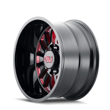 Charger l'image dans la galerie, 9110-24478BTR - Cali Off-Road Summit 24X14 8X180 /  ET -76mm Gloss Black Milled Prism Red - Cali Off-Road Wheels Canada