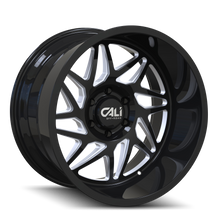 Load image into Gallery viewer, 9112-2183BM - Cali Off-Road Gemini 20X10 6X139.7 /  ET -25mm Gloss Black Milled - Cali Off-Road Wheels Canada