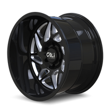 Load image into Gallery viewer, 9112-24483BM - Cali Off-Road Gemini 24X14 6X139.7 /  ET -76mm Gloss Black Milled - Cali Off-Road Wheels Canada