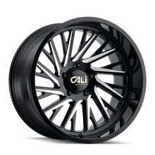 Load image into Gallery viewer, 9114-24436BM - Cali Off-Road Purge 24X14 6X135 /  ET -76mm Gloss Black Milled - Cali Off-Road Wheels Canada