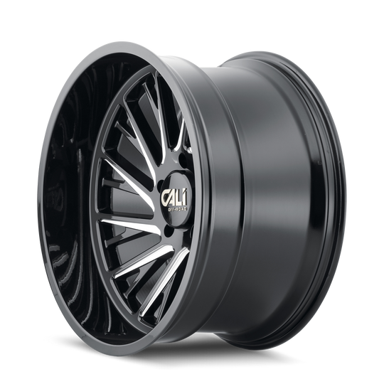 9114-24470BM - Cali Off-Road Purge 24X14 8X170 /  ET -76mm Gloss Black Milled - Cali Off-Road Wheels Canada