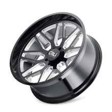 Load image into Gallery viewer, 9115-22283BM - Cali Off-Road Invader 22X12 6X139.7 /  ET -51mm Gloss Black Milled - Cali Off-Road Wheels Canada
