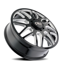 Load image into Gallery viewer, 9115D-24877BMF115 - Cali Off-Road Invader Dually 24X8.25 8X200 /  ET 115mm Gloss Black Milled - Cali Off-Road Wheels Canada