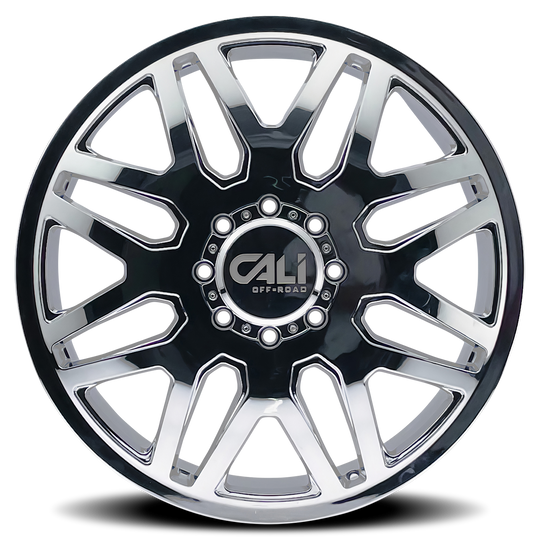 9115D-22879CR192 - Cali Off-Road Invader Dually 22X8.25 8X210 /  ET -192mm Chrome - Cali Off-Road Wheels Canada