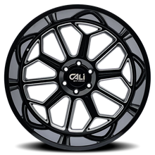 Load image into Gallery viewer, 9117-24470BM - Cali Off-Road Auburn 24X14 8X170 /  ET -76mm Gloss Black Milled - Cali Off-Road Wheels Canada