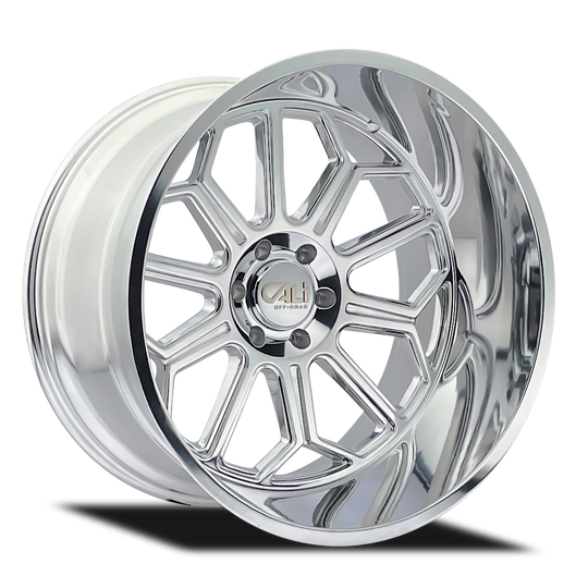 9117-2183P - Cali Off-Road Auburn 20X10 6X139.7 /  ET -25mm Polished - Cali Off-Road Wheels Canada