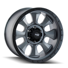 Load image into Gallery viewer, 9300-8978MG - Dirty Life Ironman 18X9 8X180 /  ET 0mm Matte Gunmetal with Black Beadlock - Dirty Life Wheels Canada