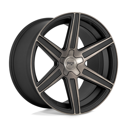 M236209021+35 - Niche M236 Carina 20X9 5X120  35mm Matte Machined Double Dark Tint - Niche Wheels Canada