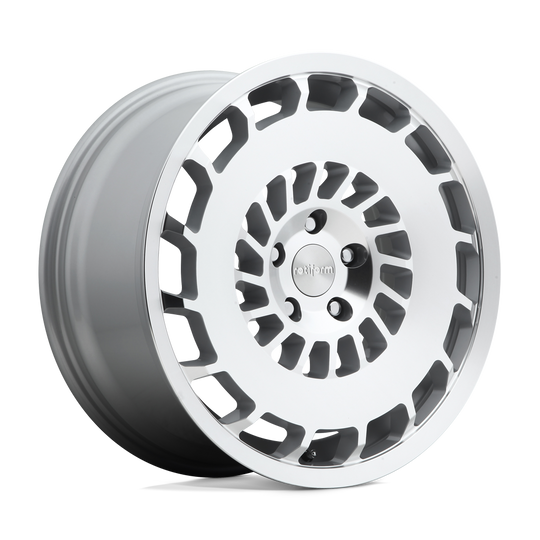 R135188500+40D - Rotiform R135 Ccv 18X8.5 BLANK  40mm Gloss Silver Machined - Rotiform Wheels Canada