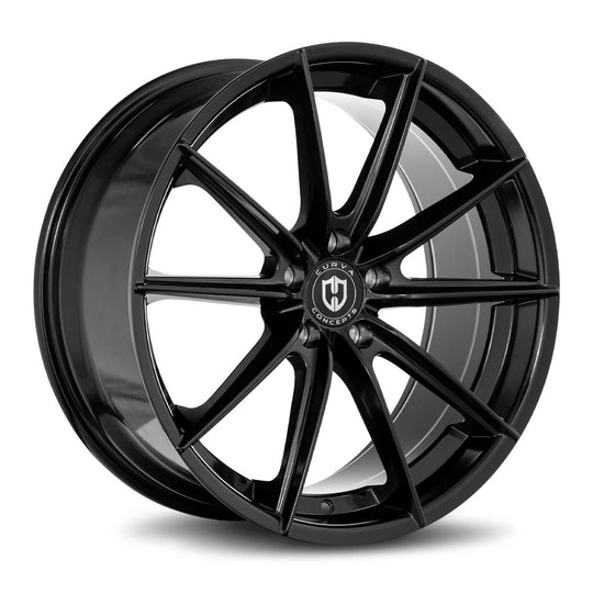CFF46-201051203572B - Curva CFF46 20X10.5 5X120 35mm Gloss Black - Curva Wheels Canada