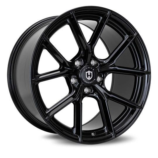 CFF70-1885BLNK3573B - Curva CFF70 18X8.5 Blank 35mm Gloss Black - Curva Wheels Canada