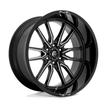Charger l'image dans la galerie, D76124208447 - Fuel Off-Road D761 Clash 24X12 6X139.7 -44 mm Gloss Black Milled - Fuel Off-Road Wheels Canada