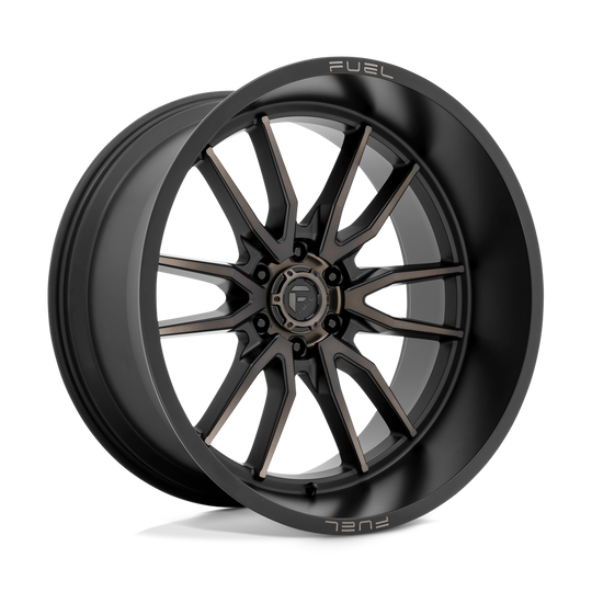 D76224208447 - Fuel Off-Road D762 Clash 24X12 6X139.7 -44 mm Matte Black Double Dark Tint - Fuel Off-Road Wheels Canada