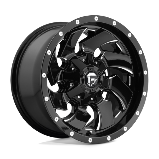 D57417909845 - Fuel Off-Road D574 Cleaver 17X9 6X135 / 6X139.7 -12mm Gloss Black Milled - Fuel Off-Road Wheels Canada