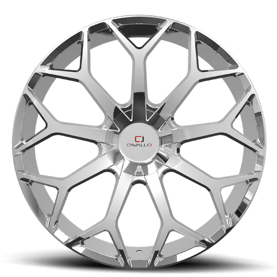 CLV-22208551101143+35C - Cavallo CLV-22 20X8.5 5X110 ET 35MM Chrome - Cavallo Wheels Canada