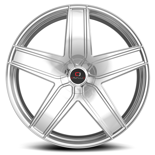 CLV-31228551101143+38C - Cavallo CLV-31 22X8.5 5X110 38mm Chrome - Cavallo Wheels Canada