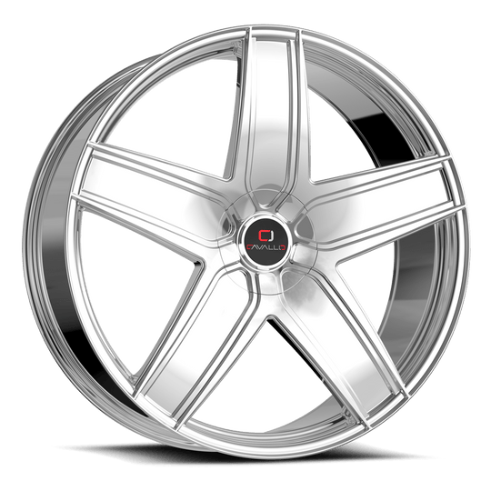 CLV-31228551143+38C-MS - Cavallo CLV-31 22X8.5  ET 38MM Chrome - Cavallo Wheels Canada
