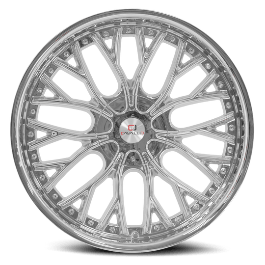 CLV-332490BLANK+18C - Cavallo CLV-33 24X9 BLANK ET 18MM Chrome - Cavallo Wheels Canada