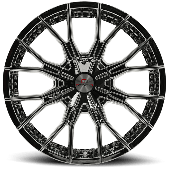 CLV-362695BLANK+18NC - Cavallo CLV-36 26X9.5 Blank 18mm Nano Chrome - Cavallo Wheels Canada