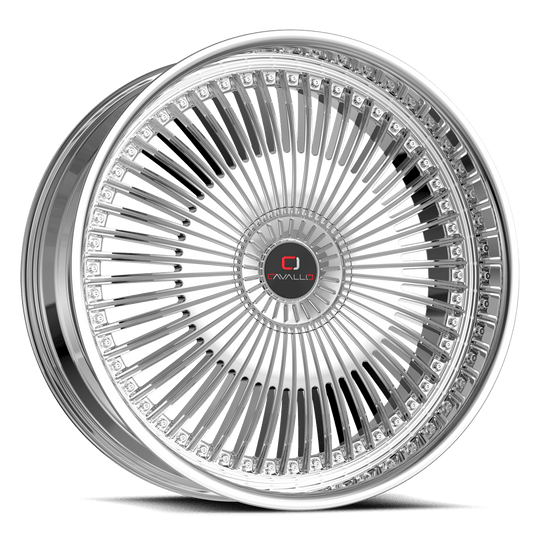 CLV-41229551151397+15C - Cavallo CLV-41 22X9.5 5X115 15mm Chrome - Cavallo Wheels Canada