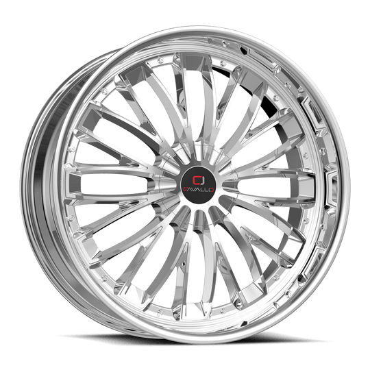CLV-422490BLANK+18NC - Cavallo CLV-42 24X9 Blank 18mm Nano Chrome - Cavallo Wheels Canada