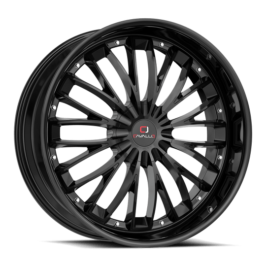 CLV-422490BLANK+18GB - Cavallo CLV-42 24X9 BLANK ET 18MM Gloss Black - Cavallo Wheels Canada