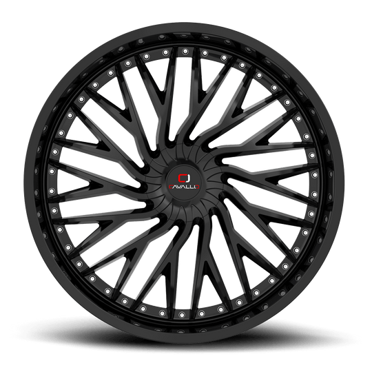 CLV-432695BLANK+5GB - Cavallo CLV-43 26X9.5 BLANK ET 5MM Gloss Black - Cavallo Wheels Canada