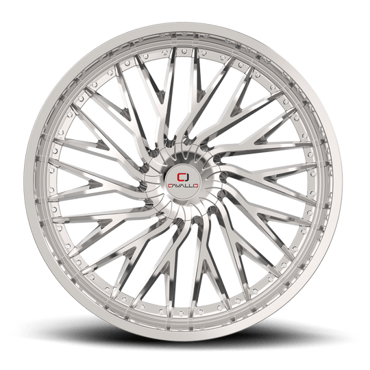 CLV-43208551143120+35C - Cavallo CLV-43 20X8.5 5X114.3 35mm Chrome - Cavallo Wheels Canada