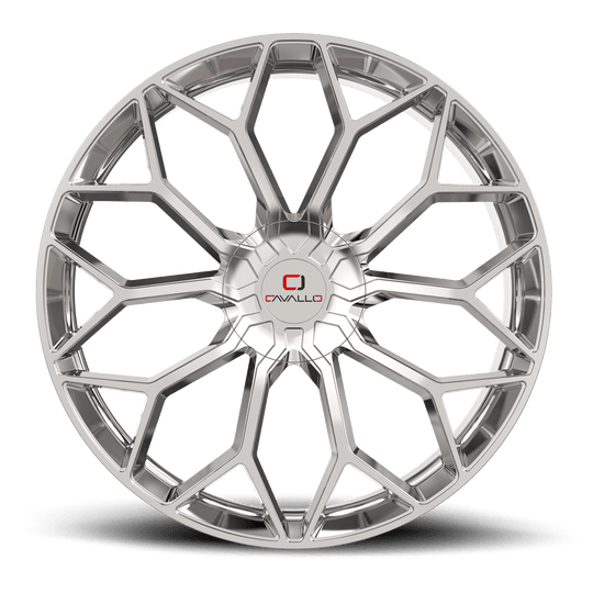 CLV-44228551081143+38NCR - Cavallo CLV-44 22X8.5 5X108 38mm Nano Chrome - Cavallo Wheels Canada