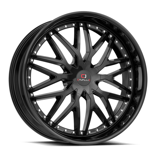 CLV-46208551121143+35GB - Cavallo CLV-46 20X8.5 5X112 35mm Gloss Black - Cavallo Wheels Canada
