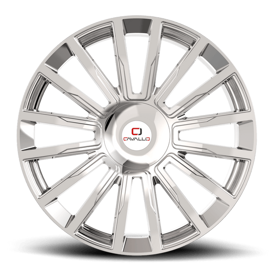 CLV-47228551121143+38C - Cavallo CLV-47 22X8.5 5X112 ET 38MM Chrome - Cavallo Wheels Canada