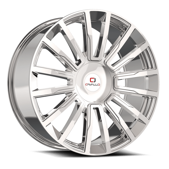 CLV-472295BLANK+15NC - Cavallo CLV-47 22X9.5 Blank 15mm Nano Chrome - Cavallo Wheels Canada