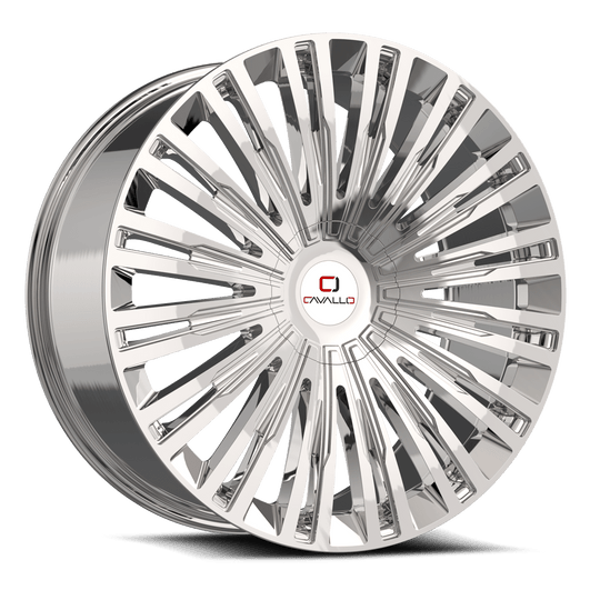 CLV-48208561351397+25C - Cavallo CLV-48 20X8.5 6X135 25mm Chrome - Cavallo Wheels Canada