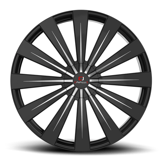 CLV-49249061351397+25BM - Cavallo CLV-49 24X9 6X135 25mm Gloss Black & Machined - Cavallo Wheels Canada