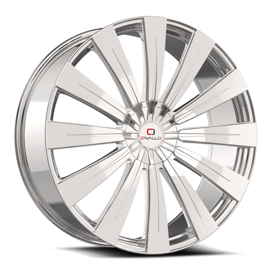 CLV-492695BLANK+18C - Cavallo CLV-49 26X9.5 Blank 5X/6X 18mm Chrome - Cavallo Wheels Canada