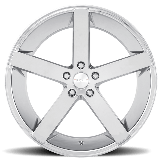 CLV-522905112+35C - Cavallo CLV-5 22X9 5X112 ET 35MM Chrome - Cavallo Wheels Canada