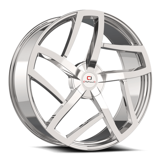 CLV-50228551143120+38C - Cavallo CLV-50 22X8.5 5X114.3 ET 38MM Chrome - Cavallo Wheels Canada