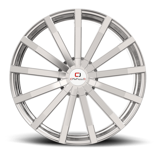 CLV-52208551101143+35C - Cavallo CLV-52 20X8.5 5X110 35mm Chrome - Cavallo Wheels Canada
