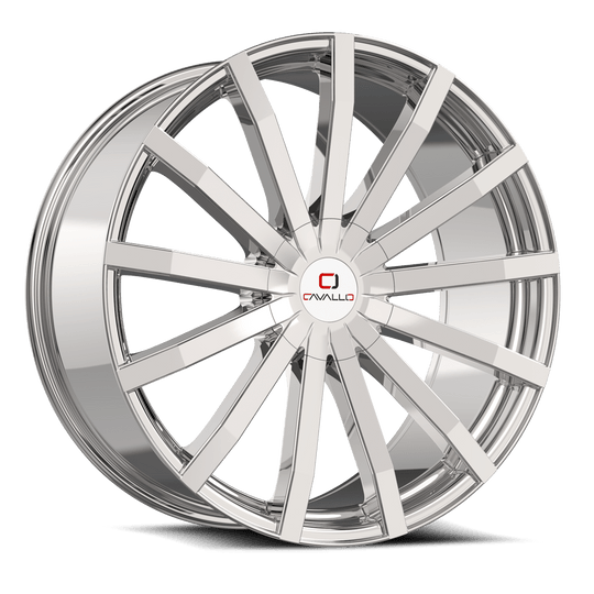 CLV-52188051001143+35C - Cavallo CLV-52 18X8 5X100 35mm Chrome - Cavallo Wheels Canada