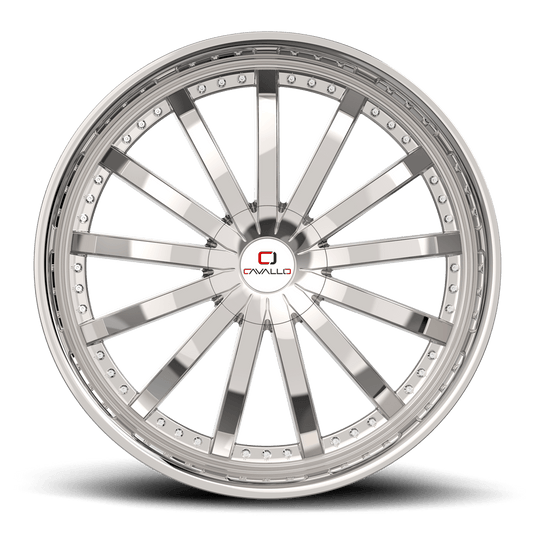 CLV-5324905115120+18C - Cavallo CLV-53 24X9 5X115 ET 18MM Chrome - Cavallo Wheels Canada