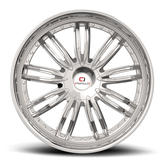 CLV-542295BLANK+15C - Cavallo CLV-54 22X9.5 BLANK ET 15MM Chrome - Cavallo Wheels Canada