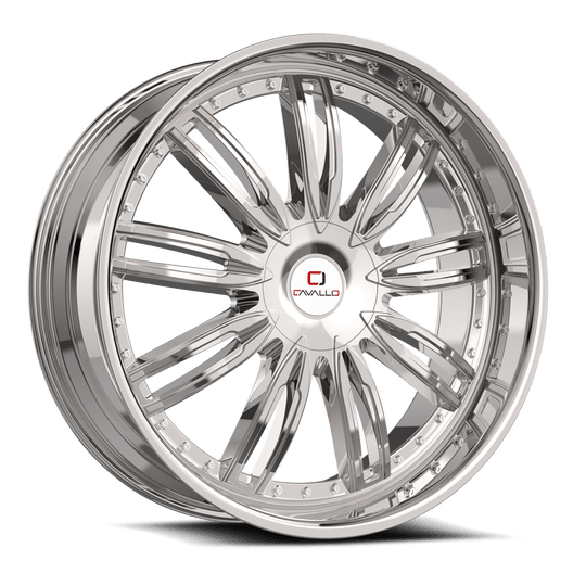 CLV-5424905115120+34C - Cavallo CLV-54 24X9 5X115 ET 34MM Chrome - Cavallo Wheels Canada