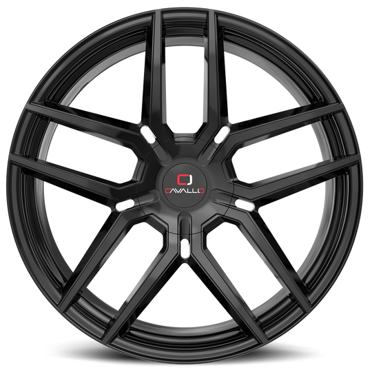 CLV-5520853835GB-I - Cavallo CLV-55 20X8.5 5X114.3 35mm Gloss Black - Cavallo Wheels Canada