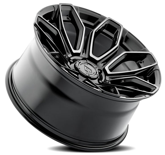 A116209089P02010 - Arena Cobra 20X9 6X135 20mm Glossy Black Brushed Ddt Face Clear - Arena Wheels Canada