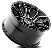 Load image into Gallery viewer, A116220089P01510 - Arena Cobra 22X10 6X135 15mm Glossy Black Brushed Ddt Face Clear - Arena Wheels Canada