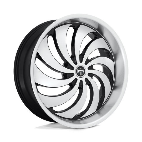 S243249000+15D - DUB S243 Cojones 24X9 BLANK  15mm Gloss Black Machined - DUB Wheels Canada