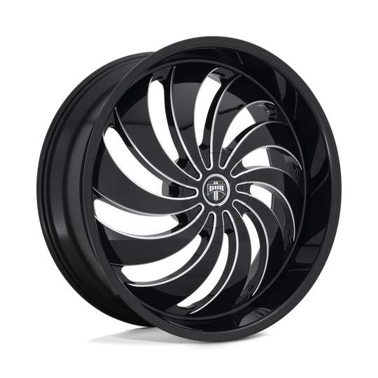 S242249000+01D - DUB S242 Cojones 24X9 BLANK  1mm Gloss Black Milled - DUB Wheels Canada
