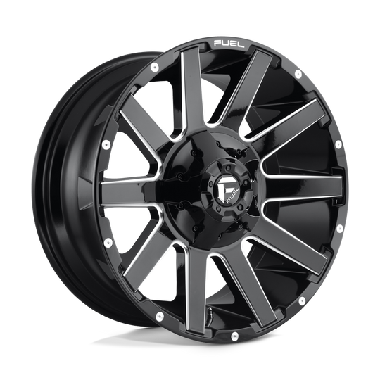 D61520901757 - Fuel Off-Road D615 Contra 20X9 8X170 20mm Gloss Black Milled - Fuel Off-Road Wheels Canada