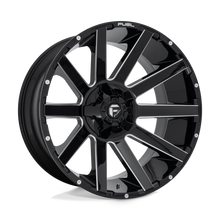 Load image into Gallery viewer, D61524201747 - Fuel Off-Road D615 Contra 24X12 8X170 -44 mm Gloss Black Milled - Fuel Off-Road Wheels Canada