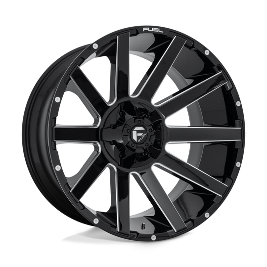 D61524201747 - Fuel Off-Road D615 Contra 24X12 8X170 -44 mm Gloss Black Milled - Fuel Off-Road Wheels Canada